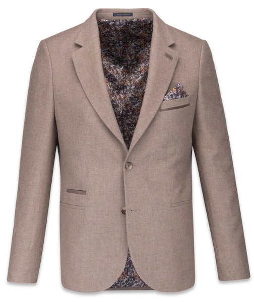 Guide London Wool Blend Jacket in Oatmeal