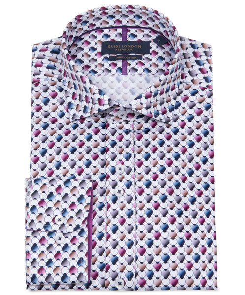 Guide London Long sleeve Shirt with Geometric Pattern