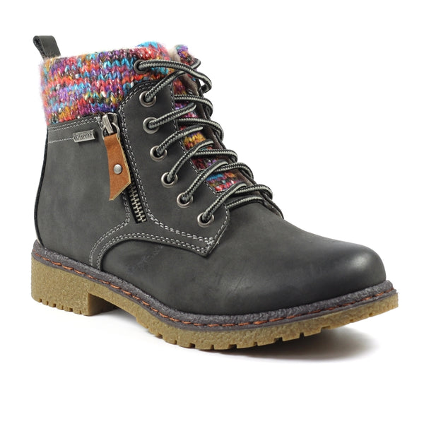 Lunar Jalapeno Grey Waterproof Ankle Boot